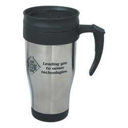 16 Oz. Stainless Steel Travel Mug With Slide Action Lid And Plastic Inner Liner 16 Oz. Stainless Steel Travel Mug With Slide Action Lid And Plastic Inner Liner, Stainless Steel, Travel, Mug, with, Slide, Action, Lid, Plastic Liner, Imprinted, Personalized, Promotional, with name on it, Gift Idea,