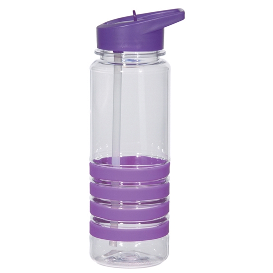 24 Oz. Banded Gripper Bottle With Straw - DRK021