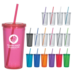 24 Oz. Double Wall Acrylic Tumbler With Straw 24 Oz. Double Wall Acrylic Tumbler With Straw, Double Wall, Acrylic, with, straw, Cup, Tumbler, Imprinted, Personalized, Promotional, with name on it, Gift Idea, Giveaway,