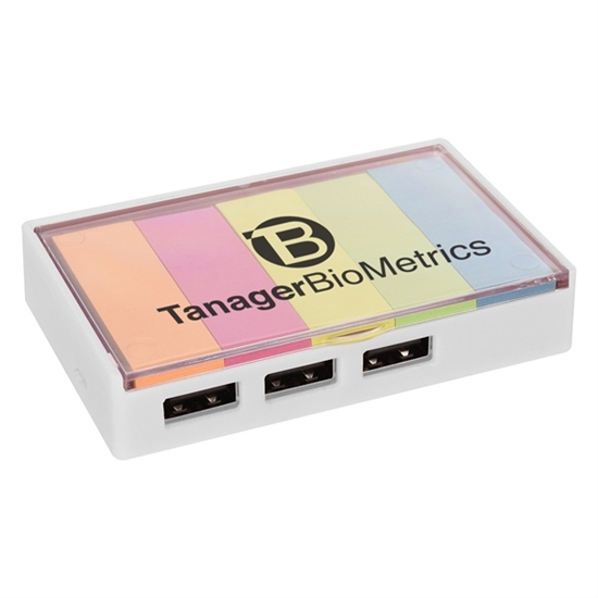 "The Votes Are In...Our Customer Service Wins" 3-Port USB Hub With Sticky Flags  - CSW182