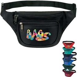 3-Zipper Fanny Pack Fanny, Zipper, Zippered, Pack, Waist, Bag, Promotional, Events, All Purpose, Imprinted, Reusable, Custom, Personalized, Sport, Pack 