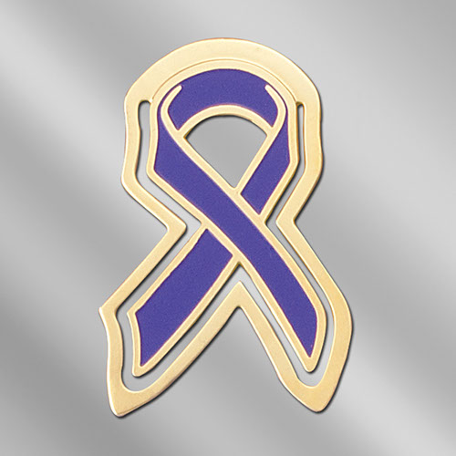 Alzheimer's Disease Awareness Ribbon Metal Bookmark