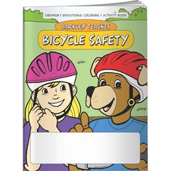 Barkley Teaches Bicycle Safety Coloring Book Barkley Teaches Bicycle Safety Coloring Book, Imprinted, Personalized, Promotional, with name on it, Giveaway, BetterLifeLine, BetterLife, Education, Educational, information, Informational, Wellness, Guide, Brochure, Paper, Low-cost, Low-Price, Cheap, Instruction, Instructional, Booklet, Small, Reference, Interactive, Learn, Learning, Read, Reading, Health, Well-Being, Living, Awareness, ColoringBook, ActivityBook, Activity, Crayon, Maze, Word, Search, Scramble, Entertain, Educate, Activities, Schools, Lessons, Kid, Child, Children, Story, Storyline, Stories, Safe, Safety, Protect, Protection, Hurt, Accident, Violence, Injury, Danger, Hazard, Emergency, First Aid