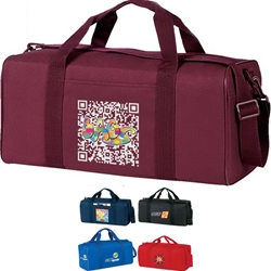 Economy Square Duffle Economy, Square, All-Purpose, Sport, Pack, Deluxe, Duffle, Promotional, Imprinted, Polyester, Travel, Custom, Personalized, Bag 