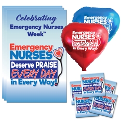 "Emergency Nurses Deserve Praise Every Day, In Every Way" Decoration Care Package  Poster, Buttons, Pens, Cups, Celebration Pack, ER, Emergency Nurses, theme Celebration Pack