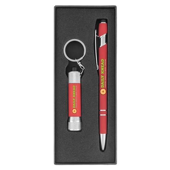 "Food & Nutrition Services: Your Service & Care Warms The Hearts & Lives of All" Executive Soft Touch Key Light and Pen Gift Set  - FSW053