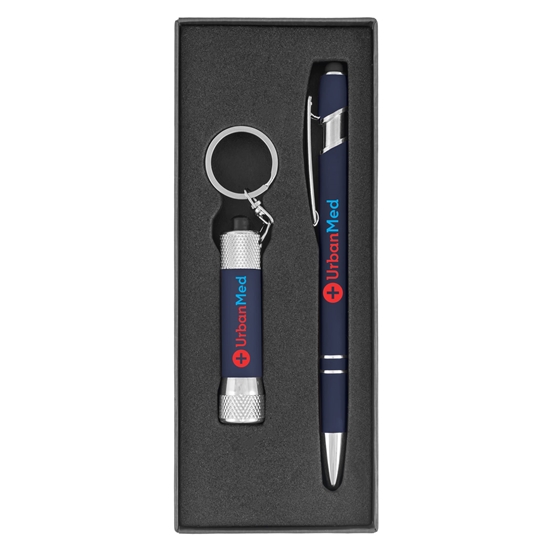 "Thanks For All You Do, We Appreciate You!" Executive Soft Touch Key Light and Pen Gift Set - EAD064
