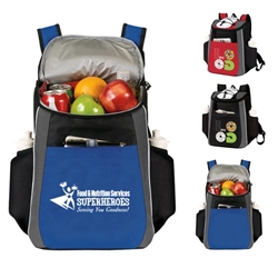 "Food & Nutrition Services: Superheroes Serving You Goodness" Prime 18 Cans Cooler Backpack  Food, Service, Nutrition, Services, Dietary, Appreciation Recognition, Backpack cooler, Can Cooler, 18 Can Backpack cooler, 18 pack cooler, Imprinted, With Logo, With Name On It