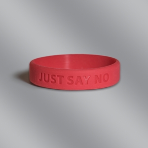 Just Say No Drug Prevention Silicone Wristband Bracelet