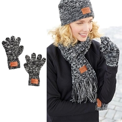 Leeman Heathered Knit Gloves business gifts, corporate holiday gifts, custom logo gloves, promotional gloves, corporate apparel, employee appreciation gifts, winter promotional products, custom printed apparel
