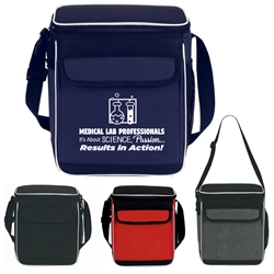 "Medical Laboratory Professionals: Its about Science, Passion…Results in Action!" Integrated Insulated 12 Pack Lunch Cooler  Medical Laboratory Professionals Appreciation theme cooler, Lab Appreciation theme, Lab Rat heme, Med Lab Week theme, 12 pack, imprinted Cooler,  Lunch Bag with logo, Insulated Cooler, cooler, 12 pack cooler, All Purpose, Elite, Zip, Polyester, Promotional Events, Trade Show Bags, Health Fair, Imprinted, Tote, Reusable, Recognition, Travel , imprinted