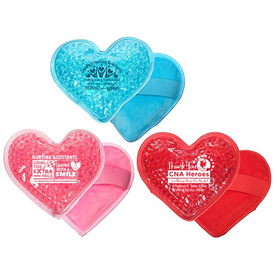 Nursing Assistants & CNA Theme Plush Heart Aqua Pearls™ Hot/Cold Pack    - NAW025