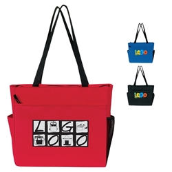  On The Go Zip Tote Zip, Multi-Function, Luggage Loop Tote Bag, tote, Imprinted, Travel, Custom, Personalized, Bag 