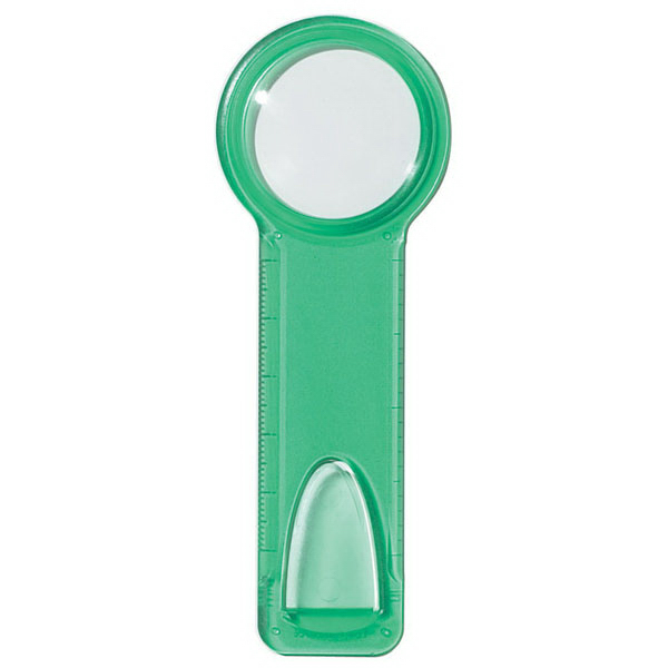 Plastic 2" Ruler With Circular Magnifying Glass - DSK059