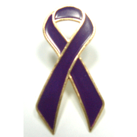 Purple Ribbon Lapel Pin | Alzheimers Disease Awareness Giveaways | Care Promotions