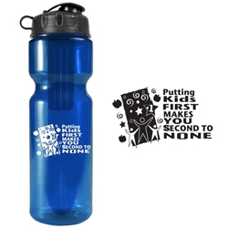 Putting KIDS FIRST Makes You SECOND To NONE Infuser Water Bottle  PETE, Teacher Theme, Teacher and Staff Theme, Teacher appreciation theme, Theme water bottle, 28 oz infuser water bottle., Infuser, Infusion, Plastic, Sports, Bottle, Water Bottle, Water, Sports, Walk Events, Running event,  Imprinted, Personalized, Promotional, with name on it, Gift Idea, Giveaway,