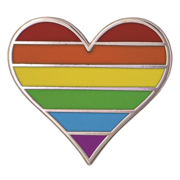 Rainbow Heart Pride Lapel Pin  - JPM006