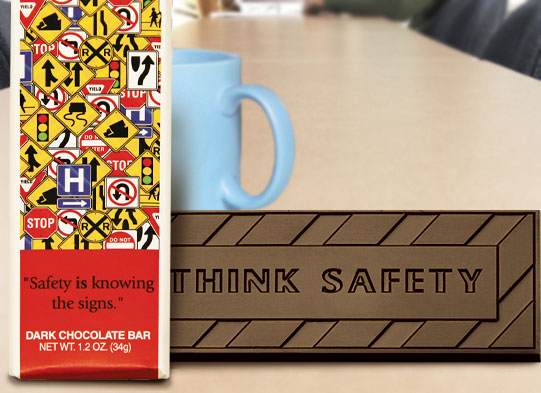 "Safety is Knowing the Signs" Chocolate Bar