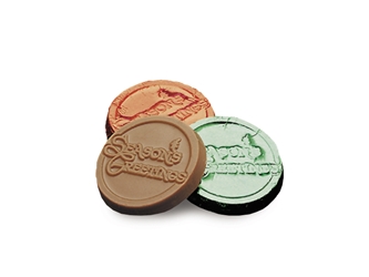 Seasons Greetings Chocolate Coin Holiday Gifts, employee appreciation, employee recognition, business gifts, thank you gifts, food gifts, chocolate