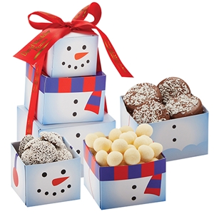 Snowman Holiday Treat Gift Tower