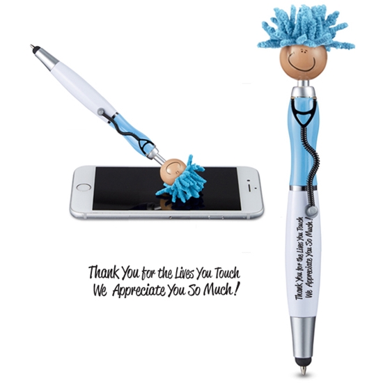 "Thank you for The Lives You Touch, We Appreciate You So Much" Stock Design MopTopper™ Stethoscope Stylus Pens  - NUR018