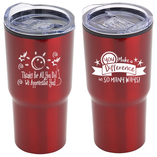 "Nurses: Your Care Warms The Hearts & Lives Of All" 20 oz Stainless Steel & Polypropylene Tumbler - NUR149