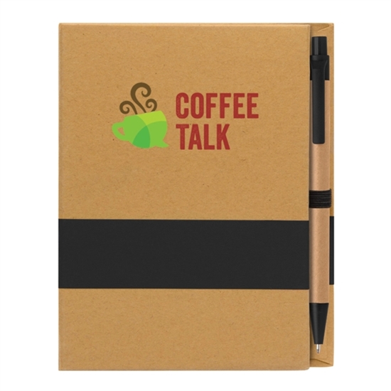 The Kolbert Eco Notepad plus Sticky Notes & Kraft Pen Set  - STA060