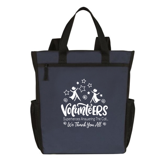 "Volunteers: Superheroes Answering The Call...We Thank you All!" Multi-Tote & Backpack  - VOL151