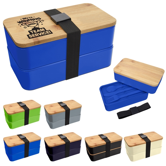"We're Winning with TEAM SERVICE!" Stackable Bento Lunch Set  - CSW167