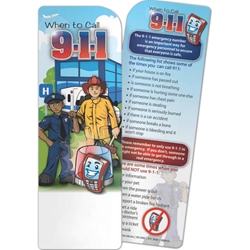 When to Call 9-1-1 Bookmark When to Call 9-1-1 Bookmark, BetterLifeLine, BetterLife, Education, Educational, information, Informational, Wellness, Guide, Brochure, Paper, Low-cost, Low-Price, Cheap, Instruction, Instructional, Booklet, Small, Reference, Interactive, Learn, Learning, Read, Reading, Health, Well-Being, Living, Awareness, Book, Mark, Tab, Marker, Bookmarker, Page holder, Placeholder, Place, Holder, Card, 2-side, 2-sided, Page, Safe, Safety, Protect, Protection, Hurt, Accident, Violence, Injury, Danger, Hazard, Emergency, First Aid, Imprinted, Personalized, Promotional, with name on it, Giveaway,