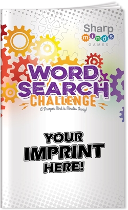 Word Search Challenge Puzzle Book word search puzzles, word search puzzle book, promotional games, promotional puzzles, seniors promotions