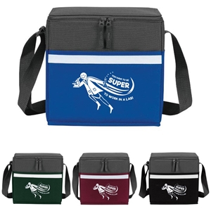 "You Have To Be SUPER To Work In A LAB!" Two-Tone Accent 12-Pack Cooler  