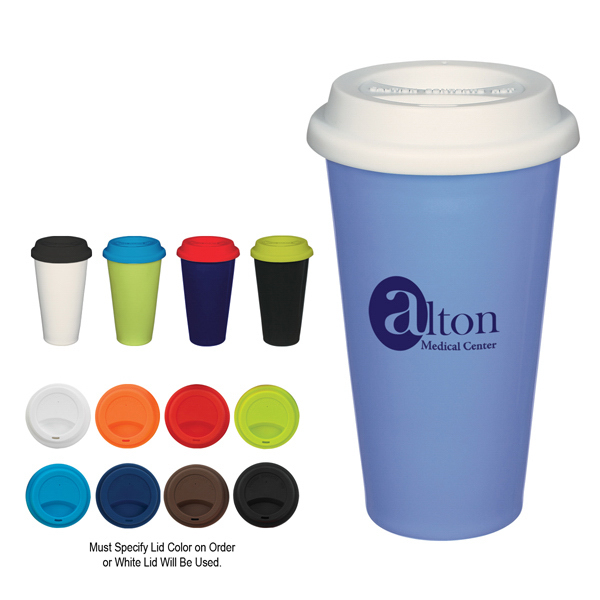 Double Wall Glass Cup With Silicone Lid