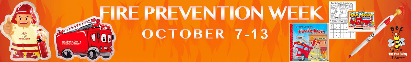 Fire Prevention Week Promotional Products | Fire Safety Promotional Items | Care Promotions