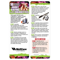 10 Facts About Vaping & E-Cigarettes Bookmark Vaping Awareness, E-Cigarettes, Dangers of Vaping, Vaping Prevention, Bookmark 