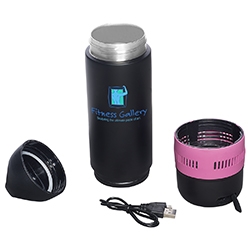 13 oz. Bluetooth Speaker Vacuum Water Bottle - DRK133