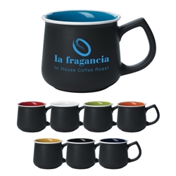 14 Oz. Stoneware Mug 14 Oz. Stoneware Mug, 14oz., Stoneware, Mug, Coffee, Cup, Desk, Beverage, 2-tone, two-tone, colorful, with, handle,Imprinted, Personalized, Promotional, with name on it, Gift Idea, Giveaway, 