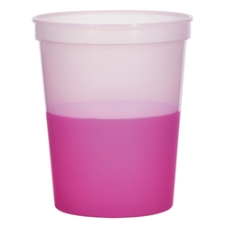 BCA 16 Oz. Color Changing Stadium Cup 16 Oz. Color Changing Stadium Cup, breast cancer awareness, Color Changing, Heat Sensitive, stadium, Cup,Imprinted, Personalized, Promotional, with name on it, Gift Idea, Giveaway, reusable,  
