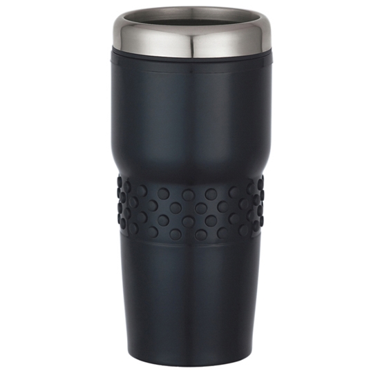 16 Oz. Stainless Steel Tumbler With Dotted Rubber Grip - DRK059