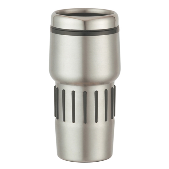 16 Oz. Stainless Steel Tumbler With Rubber Grips - DRK060