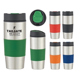 18 oz. Stainless Steel Gripper Bottle  18 Oz Stainless Steel Tumbler, Stainless Steel Mug, Travel Mug, Imprinted, Personalized, Promotional, with name on it