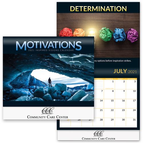 2021 Motivations Wall Calendar Wall Calendar, Planner, The Positive Line, Business Calendar, Office Calendar, Business Gifts, Corporate Gifts, Sales and Marketing, Sales Meetings, Giveaways, Promotional Calendars
