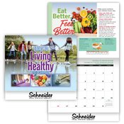 2023 Steps To Living Healthy Wall Calendar Wall Calendar, Planner, The Positive Line, Business Calendar, Office Calendar, Business Gifts, Corporate Gifts, Sales and Marketing, Sales Meetings, Giveaways, Promotional Calendars, Healthy Living, Employee Wellness