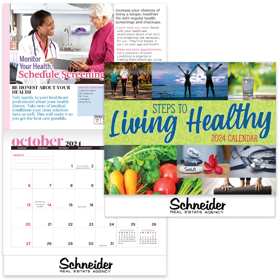 2024 Steps To Living Healthy Wall Calendar - CAL017