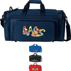 21" Deluxe Sport Bag 21", Deluxe, Sport, Duffle, Promotional, Imprinted, Polyester, Travel, Custom, Personalized, Bag 
