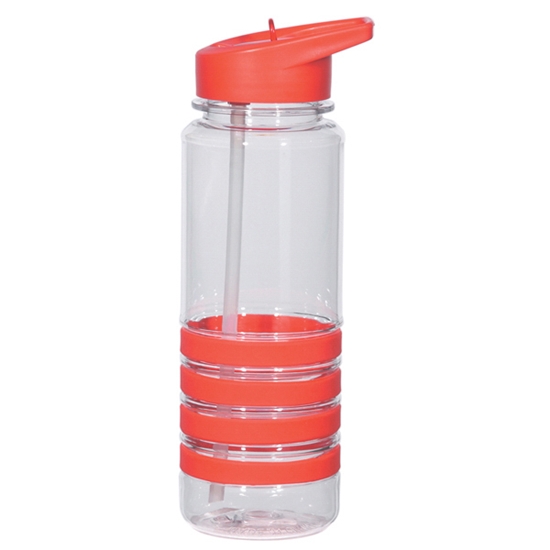 24 Oz. Banded Gripper Bottle With Straw - DRK021