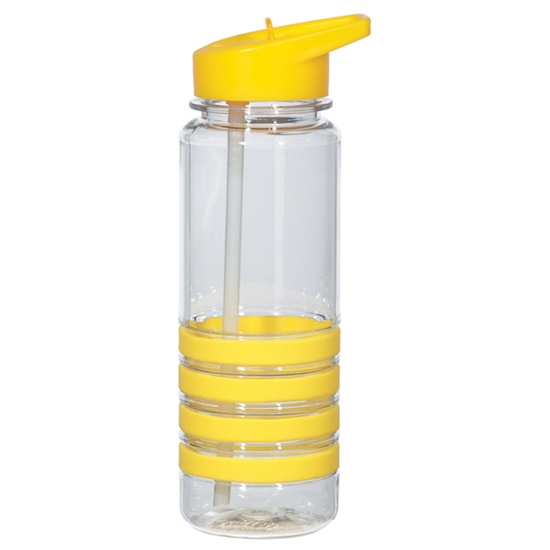 Workplace Safety Reminder 24 Oz. Banded Gripper Bottle With Straw  - SAF024
