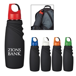 24 Oz. Matte Finish Crest Carabiner Sports Bottle carabiner, sport, bottle, matte, latch, bottle, Imprinted, Personalized, Promotional, with name on it, Giveaway, Gift Idea