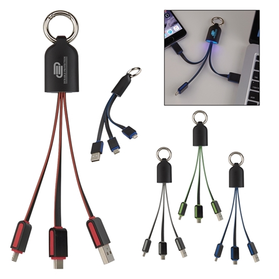 3-In-1 Light Up Charging Cables - TEC096