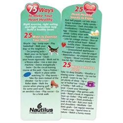 75 Ways To Make Your Heart Healthy Deluxe Die-Cut Bookmark Healthy Heart, Heart Tips, Bookmark, Womens Heart Health, Nutrition, 